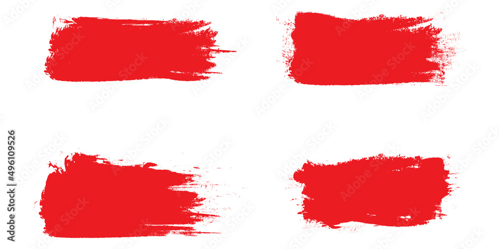 Red brush stroke set isolated on background. Collection of trendy brush stroke vector for red ink paint, grunge backdrop, dirt banner, watercolor design and dirty texture. Brush stroke vector Red brush stroke set isolated on background. Collection of trendy brush stroke vector for red ink paint, grunge backdrop, dirt banner, watercolor design and dirty texture. Brush stroke vector