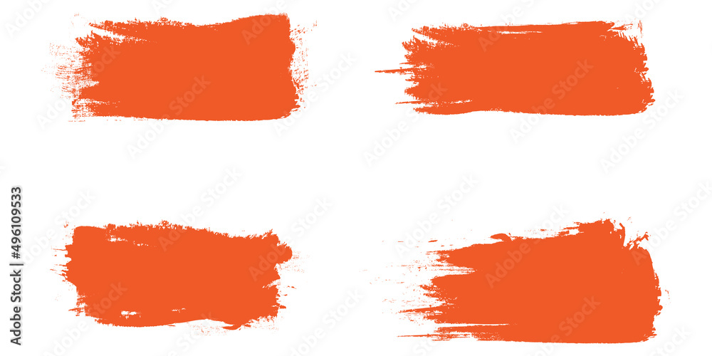 Orange brush stroke set isolated on background. Collection of trendy brush stroke vector for orange ink paint, grunge backdrop, dirt banner, watercolor design and dirty texture. Brush stroke vector Orange brush stroke set isolated on background. Collection of trendy brush stroke vector for orange ink paint, grunge backdrop, dirt banner, watercolor design and dirty texture. Brush stroke vector