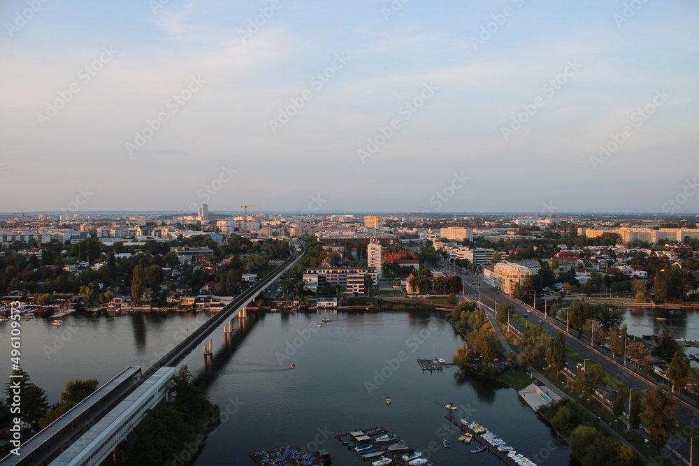 sunset vienna city sky  landscape