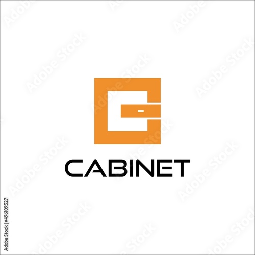 initials C and Cabinet logo icon design template