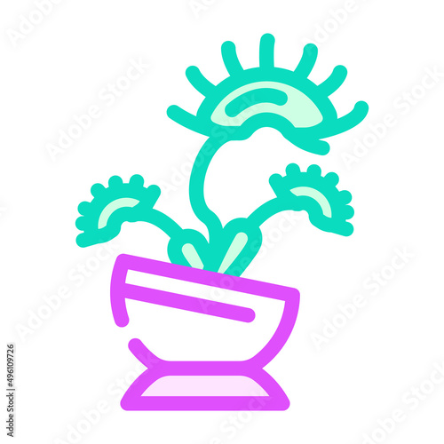 venus flytrap color icon vector. venus flytrap sign. isolated symbol illustration