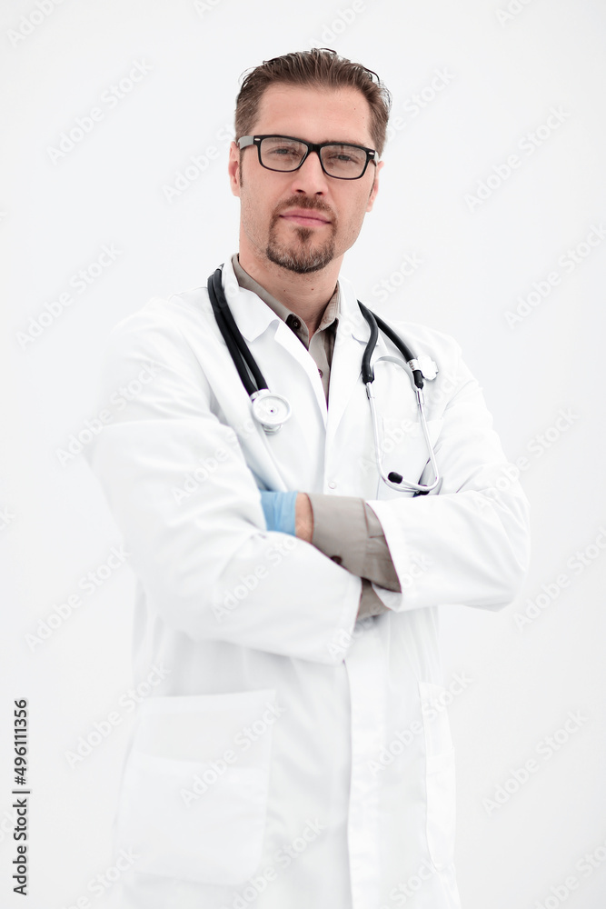 Portrait of medical specialist with stethoscope Portrait of medical specialist with stethoscope