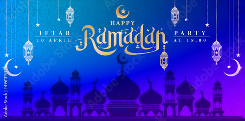 arabic islamic calligraphy of happy ramadan kareem, applicable for website banner, header web, social media posts, ads campaign, advertising agency, corporate sign, business poster, billboard, flyer