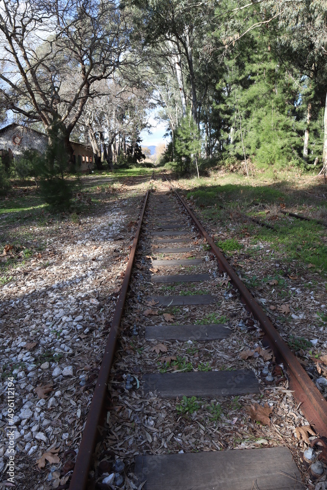 Old Train Station of Miloi in Peloponnes, Greece Old Train Station of Miloi in Peloponnes, Greece