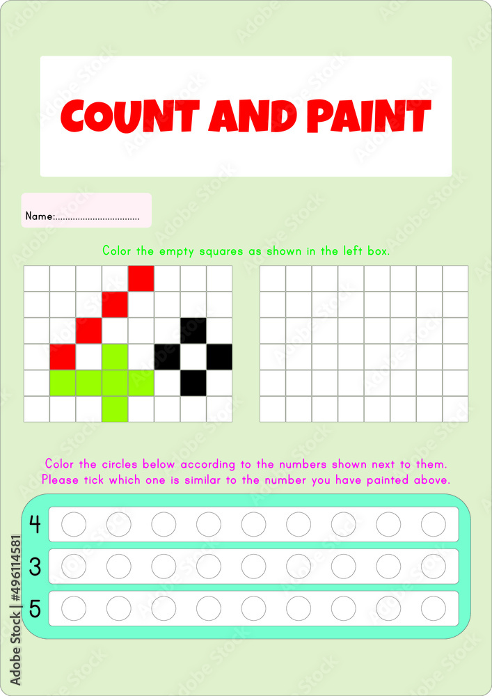 In this worksheet, hidden numbers will be revealed by painting method. In this worksheet, hidden numbers will be revealed by painting method.