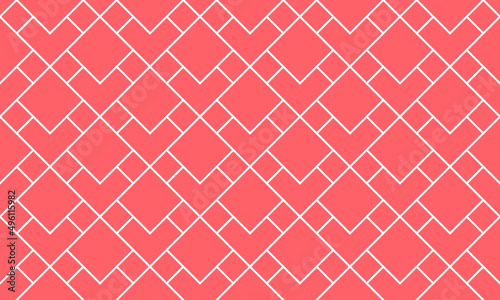 The geometric pattern with lines. Seamless vector background. White and pink texture. Graphic modern pattern. Simple lattice graphic design