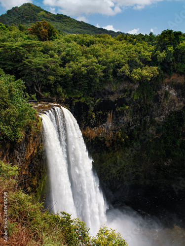 Wailua Falls on the island of Kauai - Hawaii - USA photo