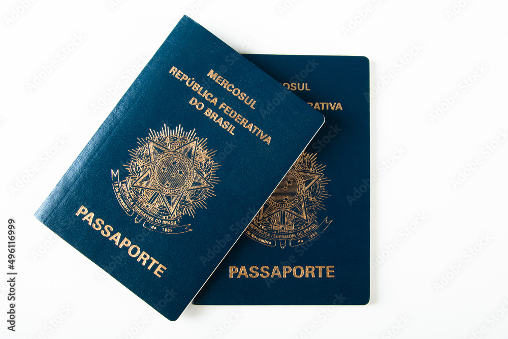 Brazilian passport with white background Brazilian passport with white background