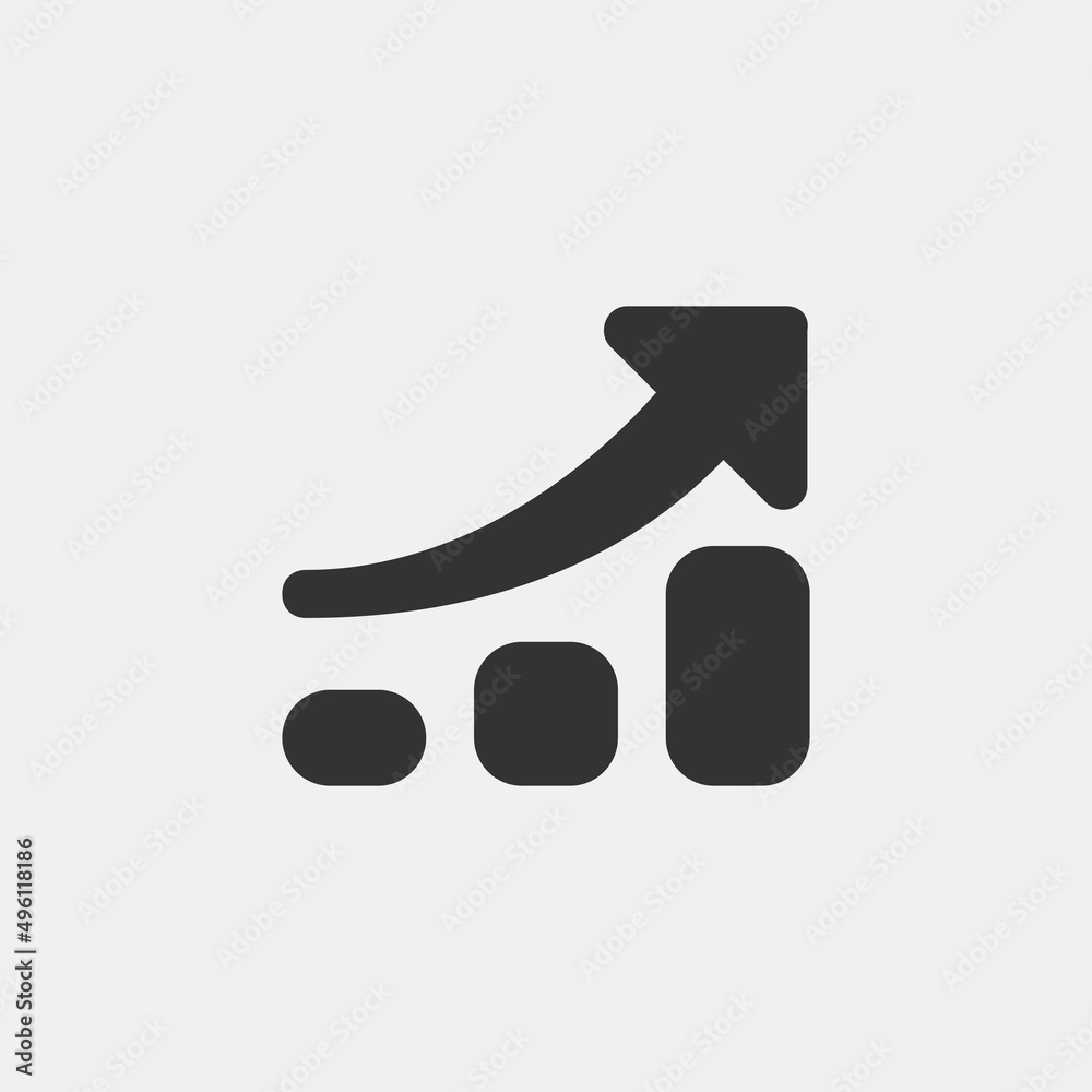 Graph vector icon illustration sign Graph vector icon illustration sign