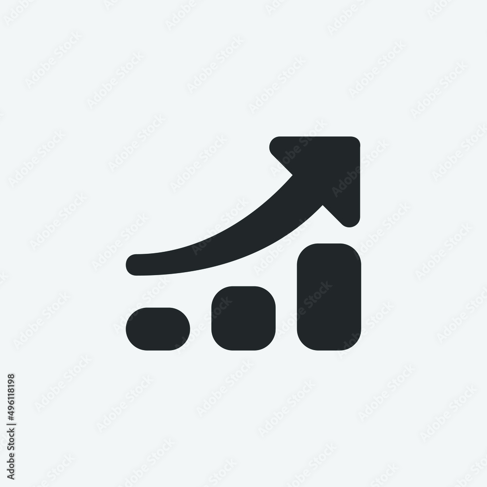 Graph vector icon illustration sign Graph vector icon illustration sign