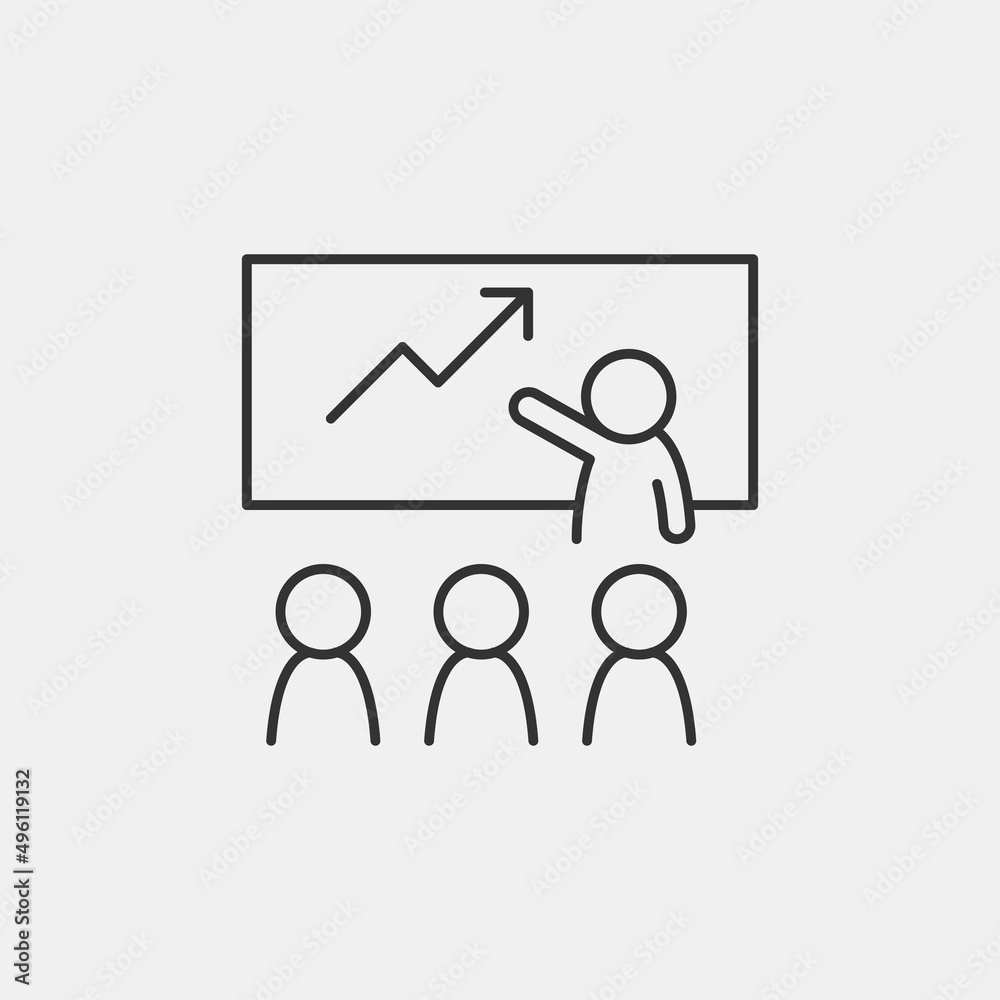 Obraz premium Meeting vector icon illustration sign
