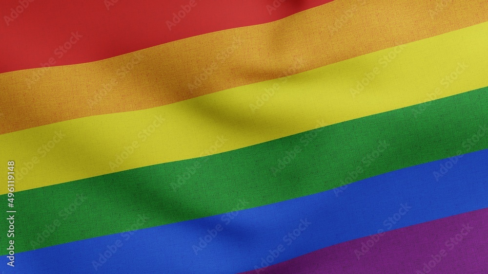 Rainbow flag LGBT waving 3D Render, gay pride or LGBT pride flag textile, Gayborhood Philly Pride Flag, Lesbian and gay rights Rainbow flag LGBT waving 3D Render, gay pride or LGBT pride flag textile, Gayborhood Philly Pride Flag, Lesbian and gay rights