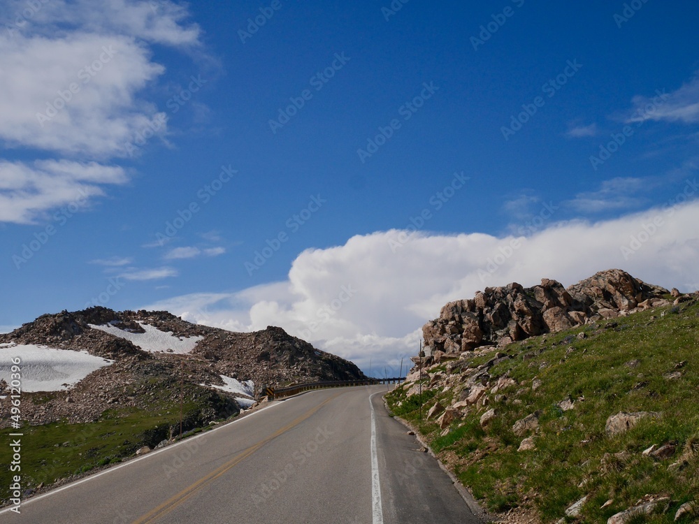 Beartooth Highway , known as the most beautiful drive in America, section of U.S route 212 between Montana and Wyoming. USA.