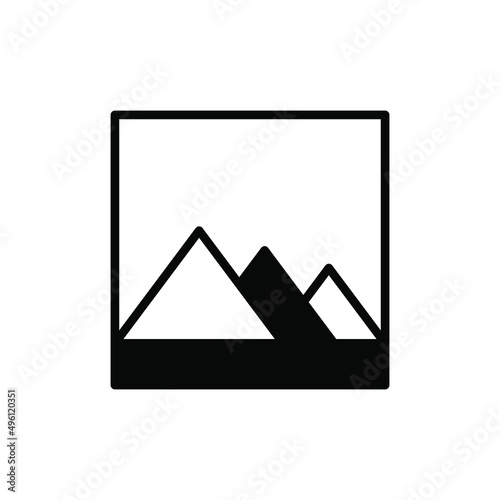 Picture, Gallery, Image Solid Line Icon Vector Illustration Logo Template. Suitable For Many Purposes.