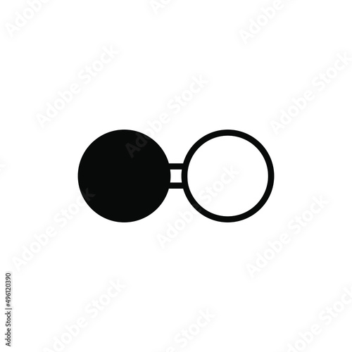 Glasses, Sunglasses, Eyeglasses, Spectacles Solid Line Icon Vector Illustration Logo Template. Suitable For Many Purposes.