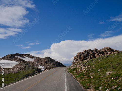 Beartooth Highway   known as the most beautiful drive in America  section of U.S route 212 between Montana and Wyoming. USA.