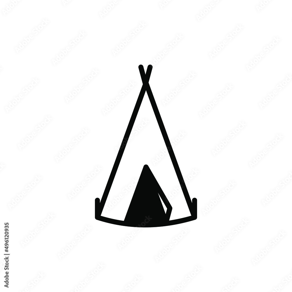 Camp, Tent, Camping, Travel Solid Line Icon Vector Illustration Logo Template. Suitable For Many Purposes. Camp, Tent, Camping, Travel Solid Line Icon Vector Illustration Logo Template. Suitable For Many Purposes.