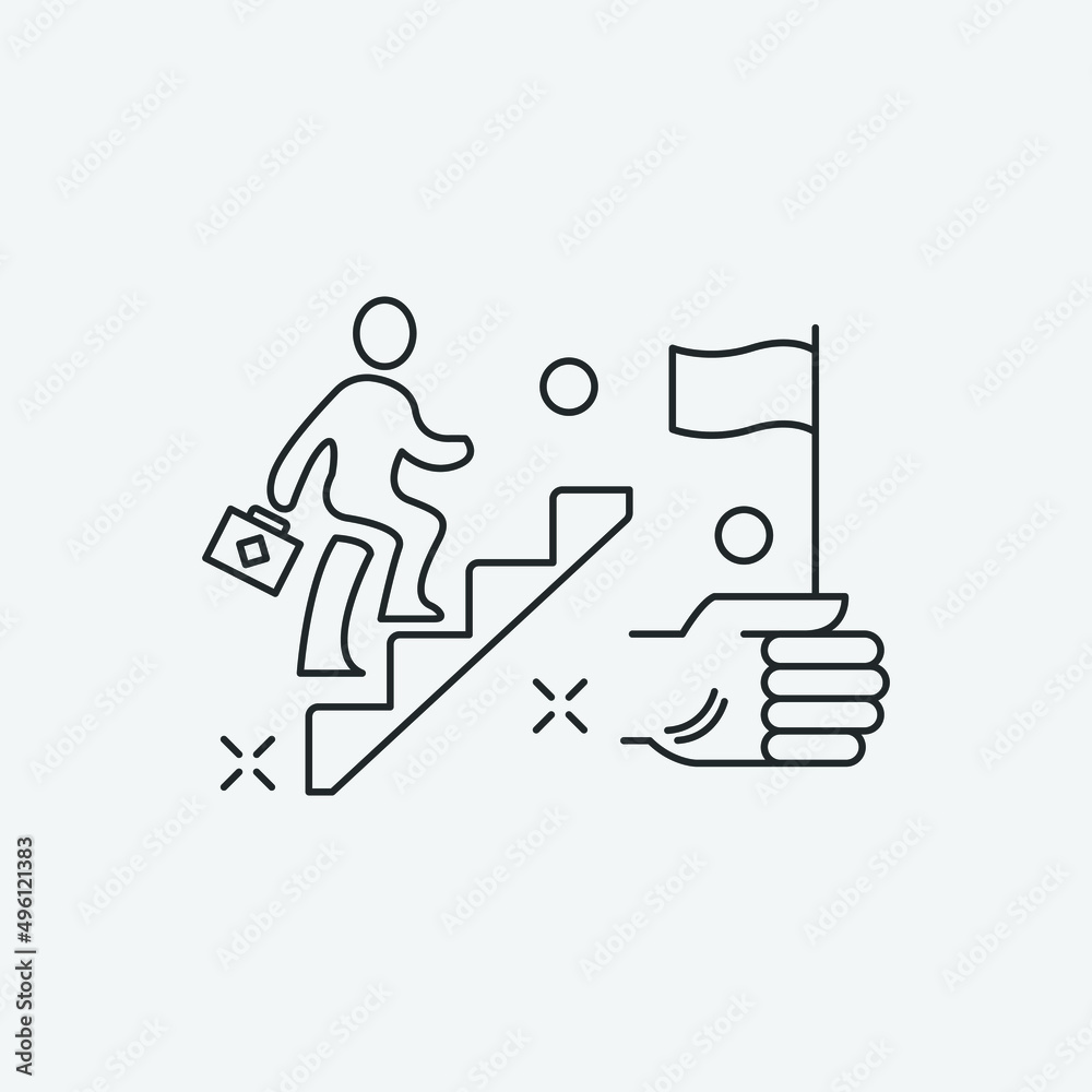 Fototapeta premium Achievement vector icon illustration sign