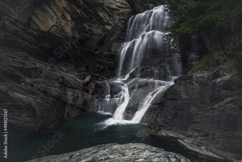 waterfall in the mountains