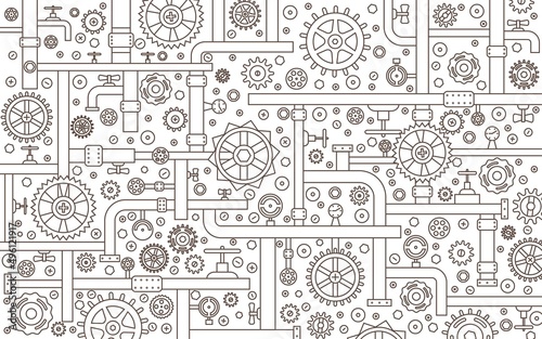 Steampunk mechanisms. Background.