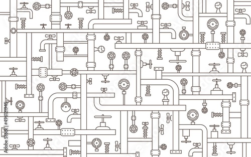 Steampunk pipeline. Background.