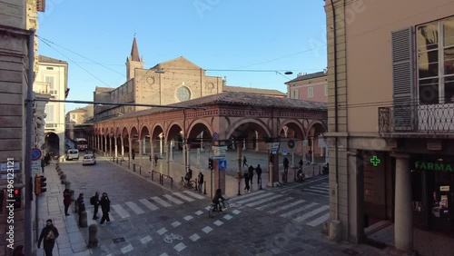 Portico of Santa Maria dei Servi in Bologna