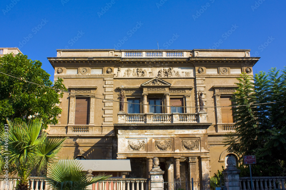 Typical villa in Catania, Sicily, Italy