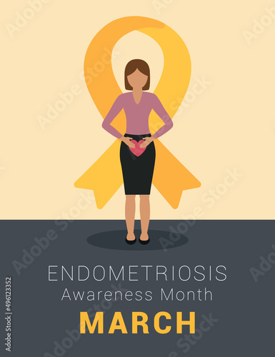 National Endometriosis Awareness Month march info graphic