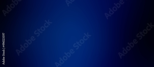 Blurred deep blue color background. Gradient, smooth gradation bright design. Template concept photo