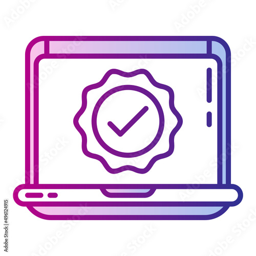 laptop and check verified