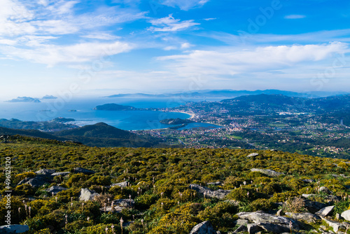 Panoramic view of the Val miñor region. Galicia - Spain