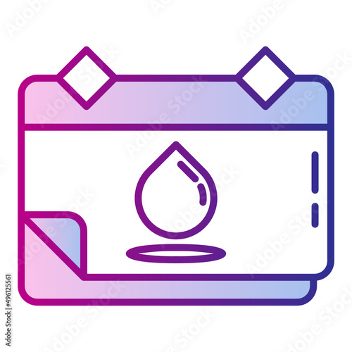 calendar and waterdrop