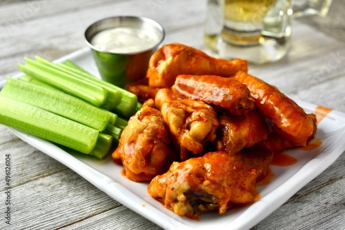 wings with sauce