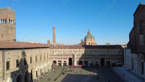 Bologna, Italy - view on piazza Maggiore