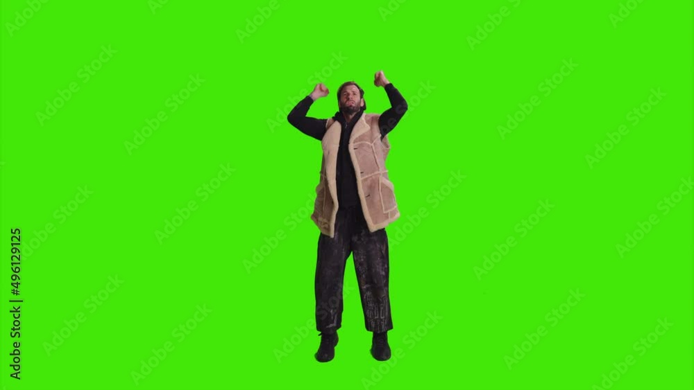 A gentleman protesting for equity in slow-motion on greenscreen A gentleman protesting for equity in slow-motion on greenscreen