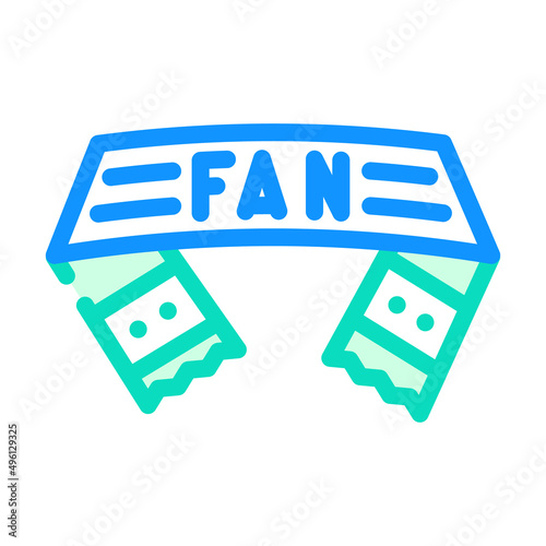 scarf fan accessory color icon vector. scarf fan accessory sign. isolated symbol illustration