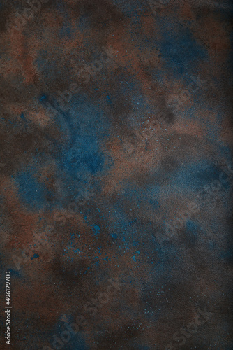 Rust old heavily worn black navy blue concrete texture or background. With place for text and image