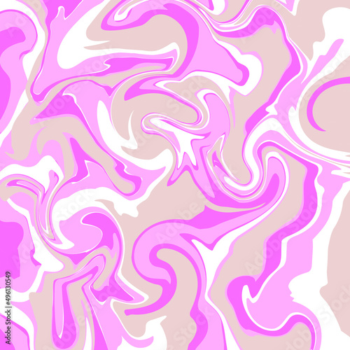 Marbled texture vector design. Soft colors mixed liquid decorative creative background. Pink, purple, white colorful fluid illustration for fabric, textile design