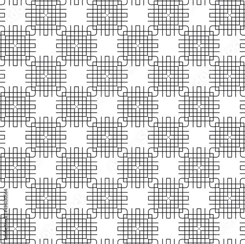 Seamless vector pattern. Decorative repeat texture. Monochrome abstract ornament for sublimation or print. Decorative background.