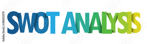 SWOT ANALYSIS colorful vector typography banner