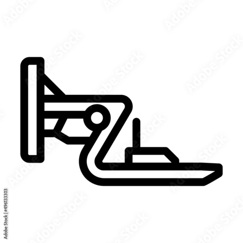 sled training equipment line icon vector. sled training equipment sign. isolated contour symbol black illustration