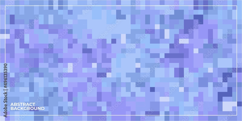 blue abstract geometric pixel square tiled mosaic background