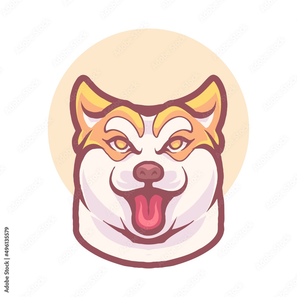 Dog Head illustration premium artwork