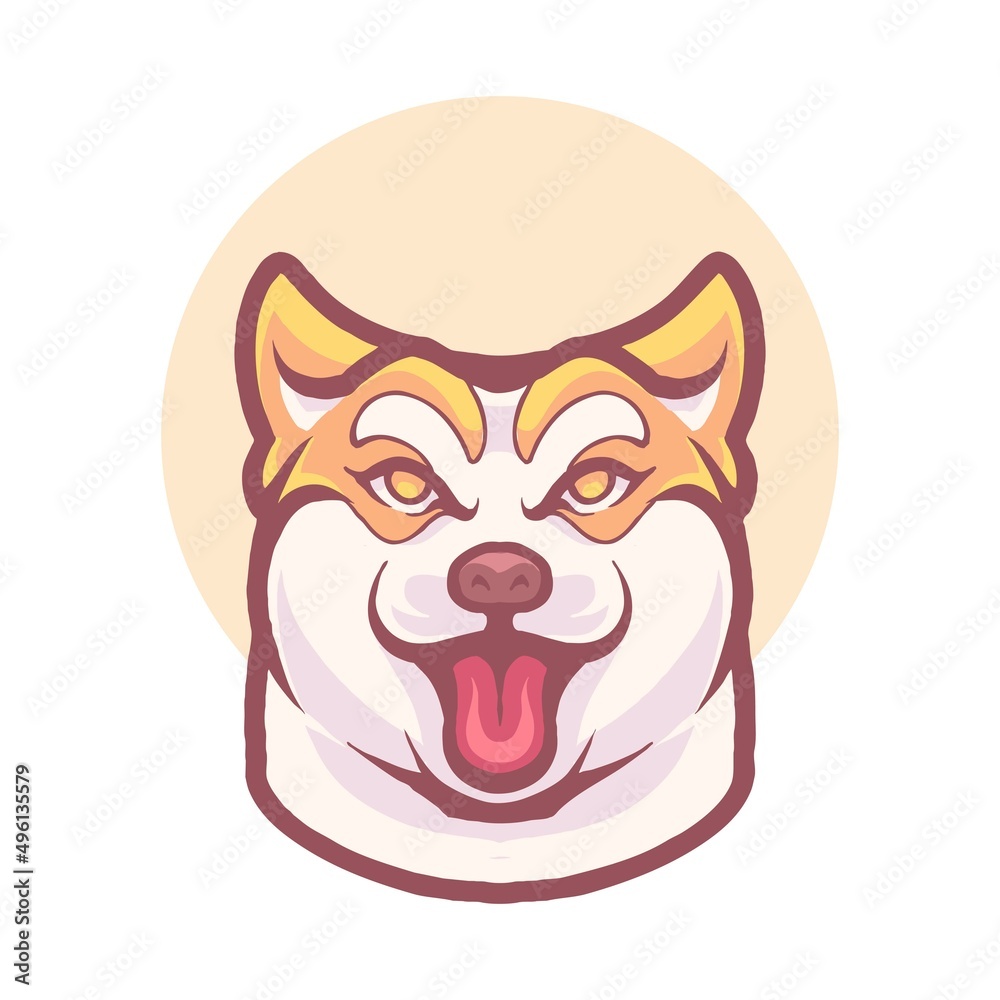 Fototapeta premium Dog Head illustration premium artwork