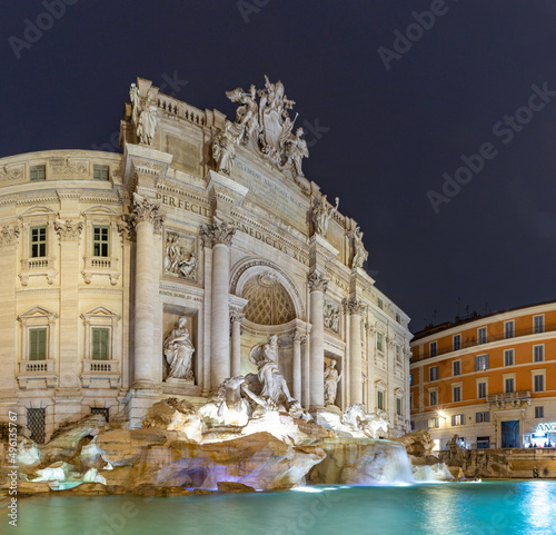 Trevi Fountain at Night photo