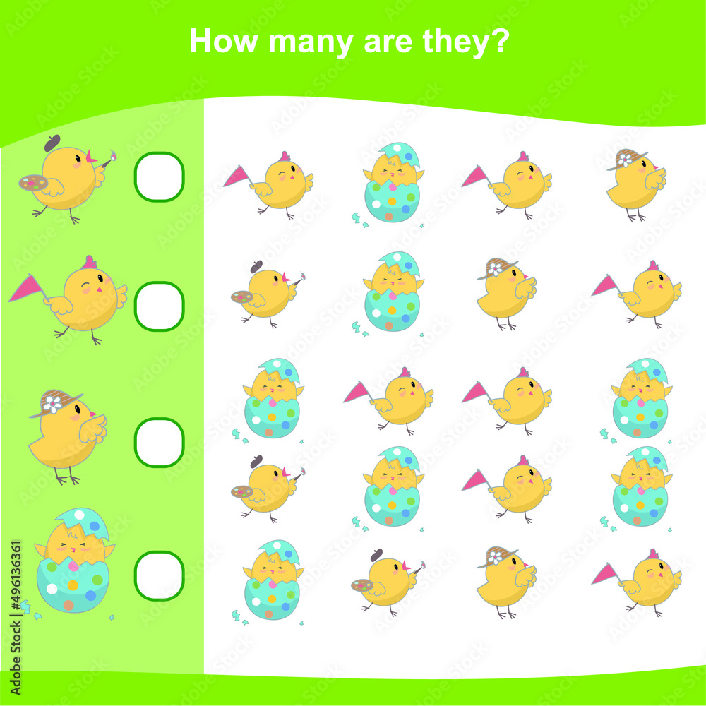 How many are they game. Counting easter items for preschool. Cute math worksheet. Educational printable math worksheet. Count items in the picture and write the result. How many are they game. Counting easter items for preschool. Cute math worksheet. Educational printable math worksheet. Count items in the picture and write the result.