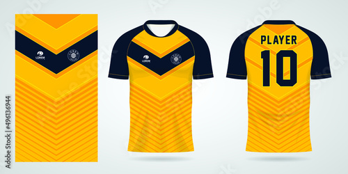 yellow football jersey sport design template