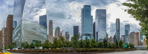 View of skyscrapers under construction in Manhattan, New York, USA