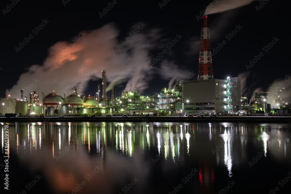 Fototapeta premium 四日市の工場夜景
