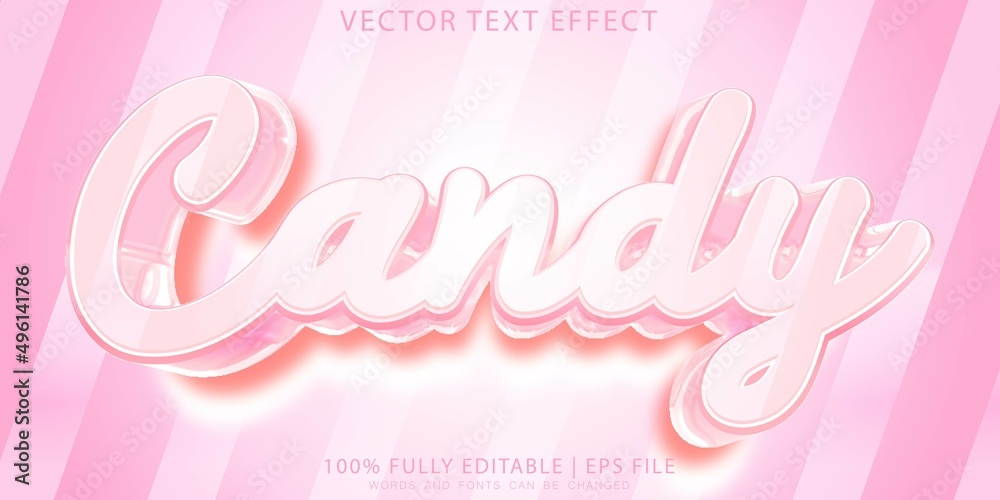Cute Candy Editable Text Effect